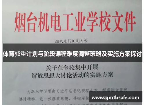 体育减重计划与阶段课程难度调整策略及实施方案探讨
