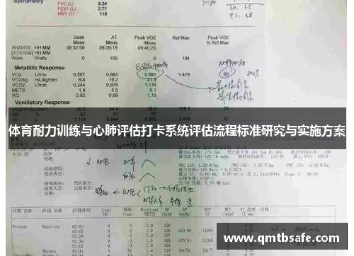 体育耐力训练与心肺评估打卡系统评估流程标准研究与实施方案 体育耐力训练与心肺评估打卡系统评估流程标准研究与实施方案